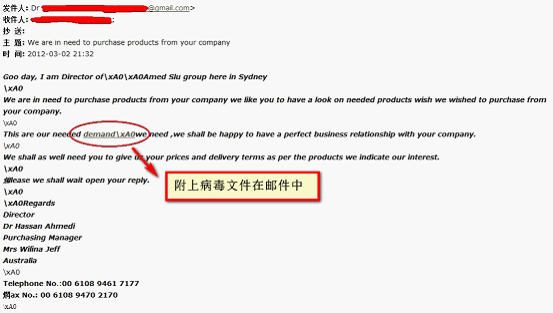 黑客偽造郵件欺騙收件人點(diǎn)擊
